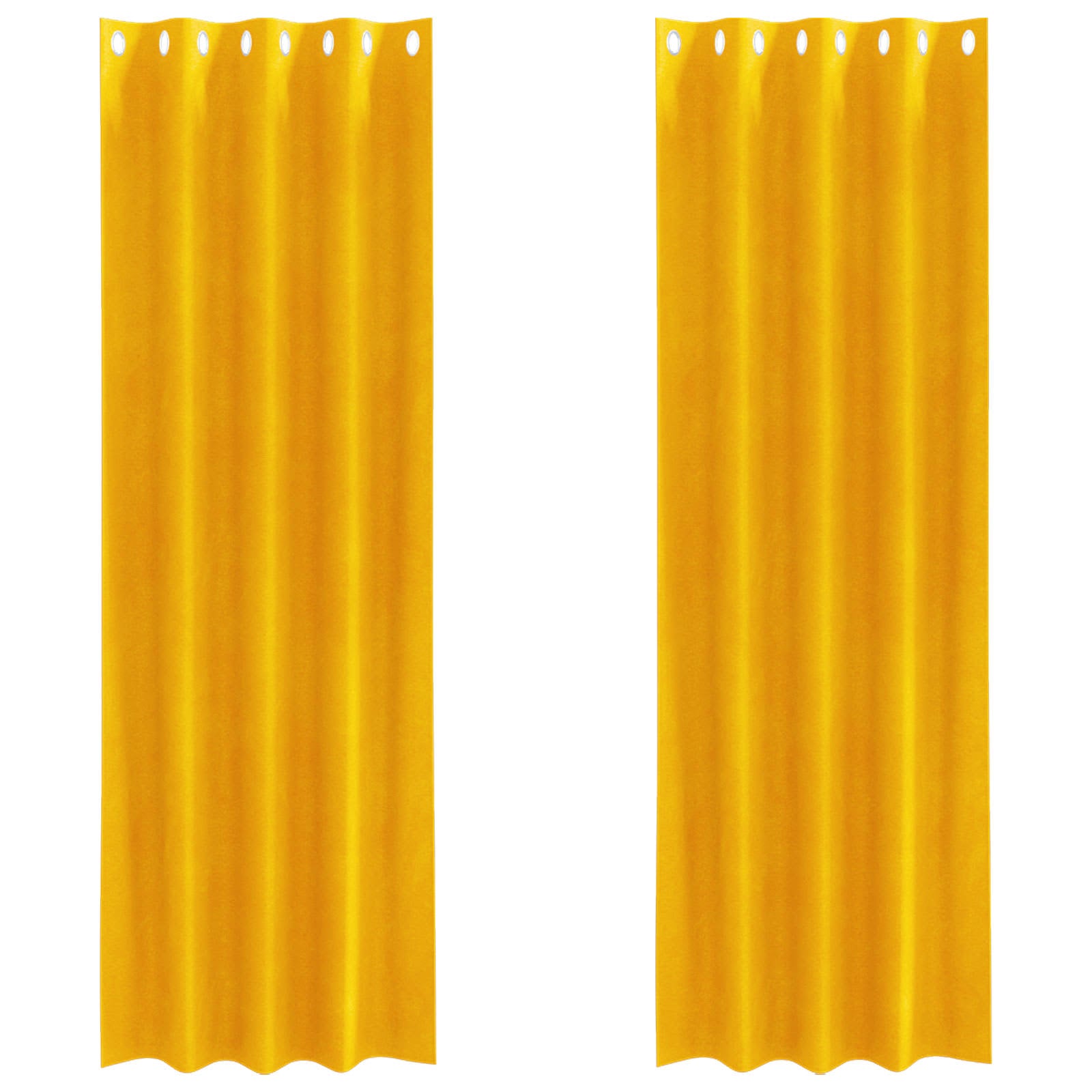 Užtemdymo užuolaidos 2 pcs Garučių geltona 140 x 260 cm Aksomas