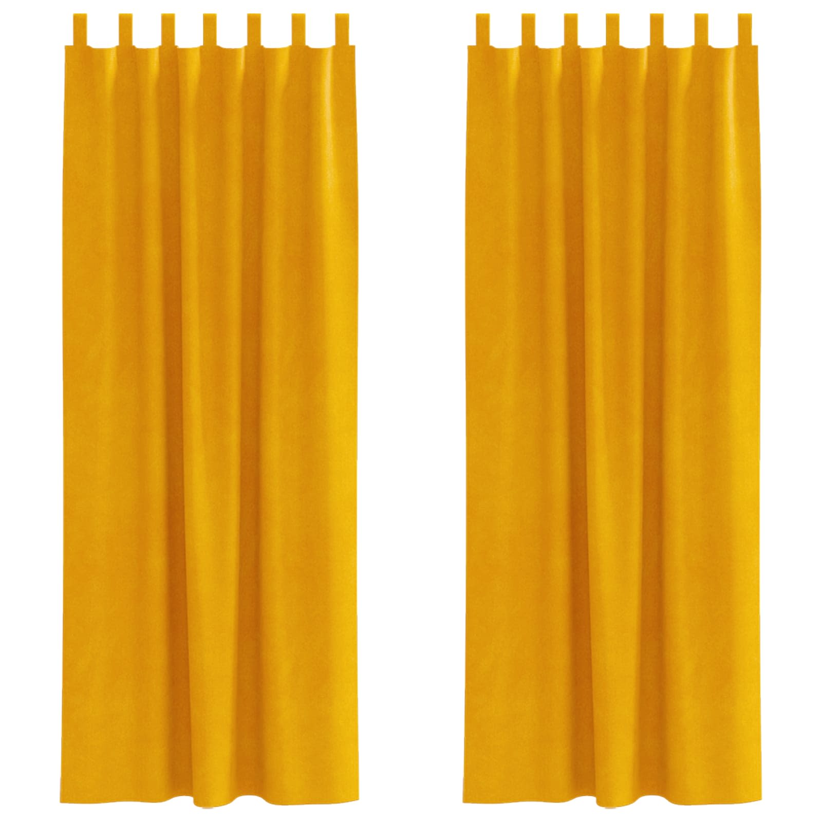 Užtemdymo užuolaidos 2 pcs Garučių geltona 140 x 225 cm Aksomas