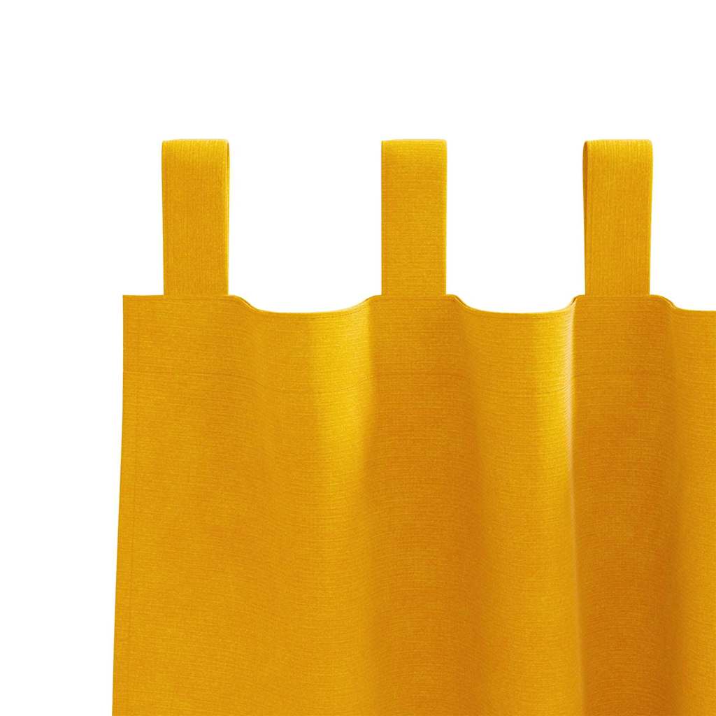 Užtemdymo užuolaidos 2 pcs Garučių geltona 140 x 260 cm Aksomas