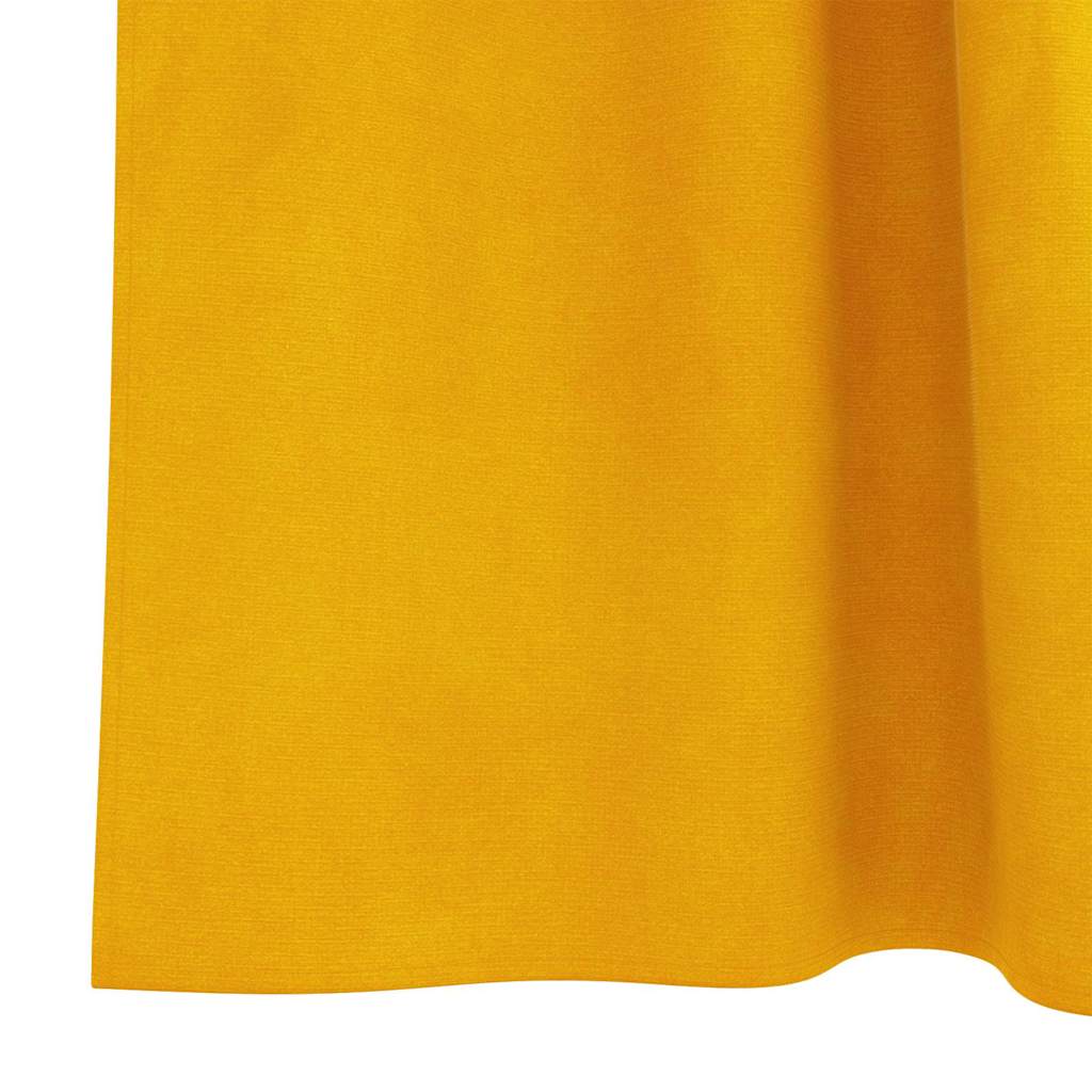 Užtemdymo užuolaidos 2 pcs Garučių geltona 140 x 260 cm Aksomas