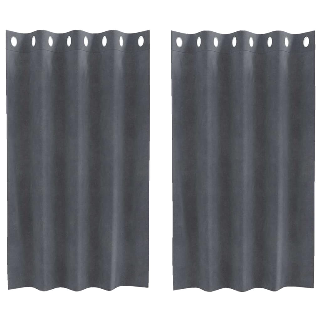 Užtemdymo užuolaidos 2 pcs Šviesiai pilka 140 x 140 cm Aksomas