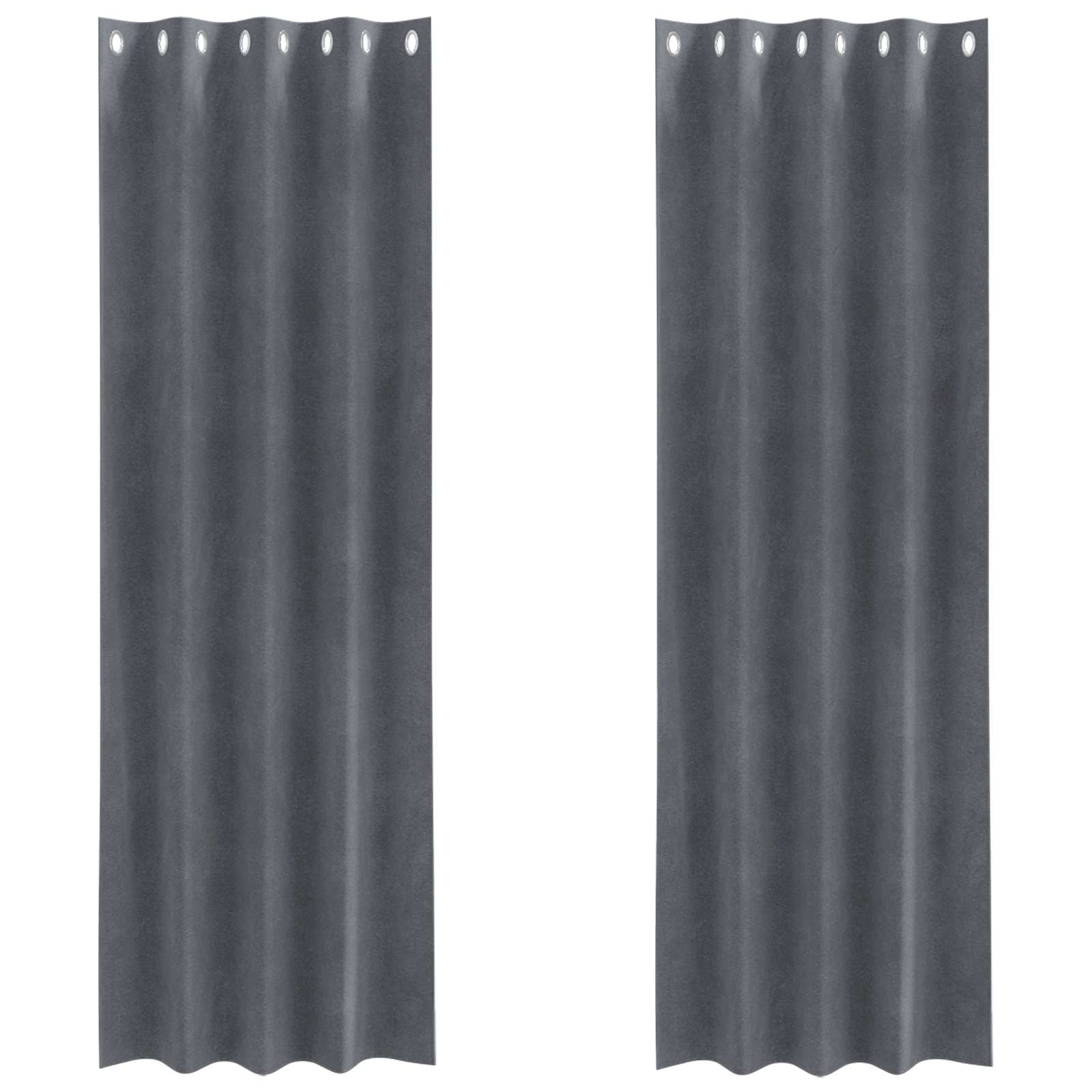 Užtemdymo užuolaidos 2 pcs Šviesiai pilka 140 x 260 cm Aksomas