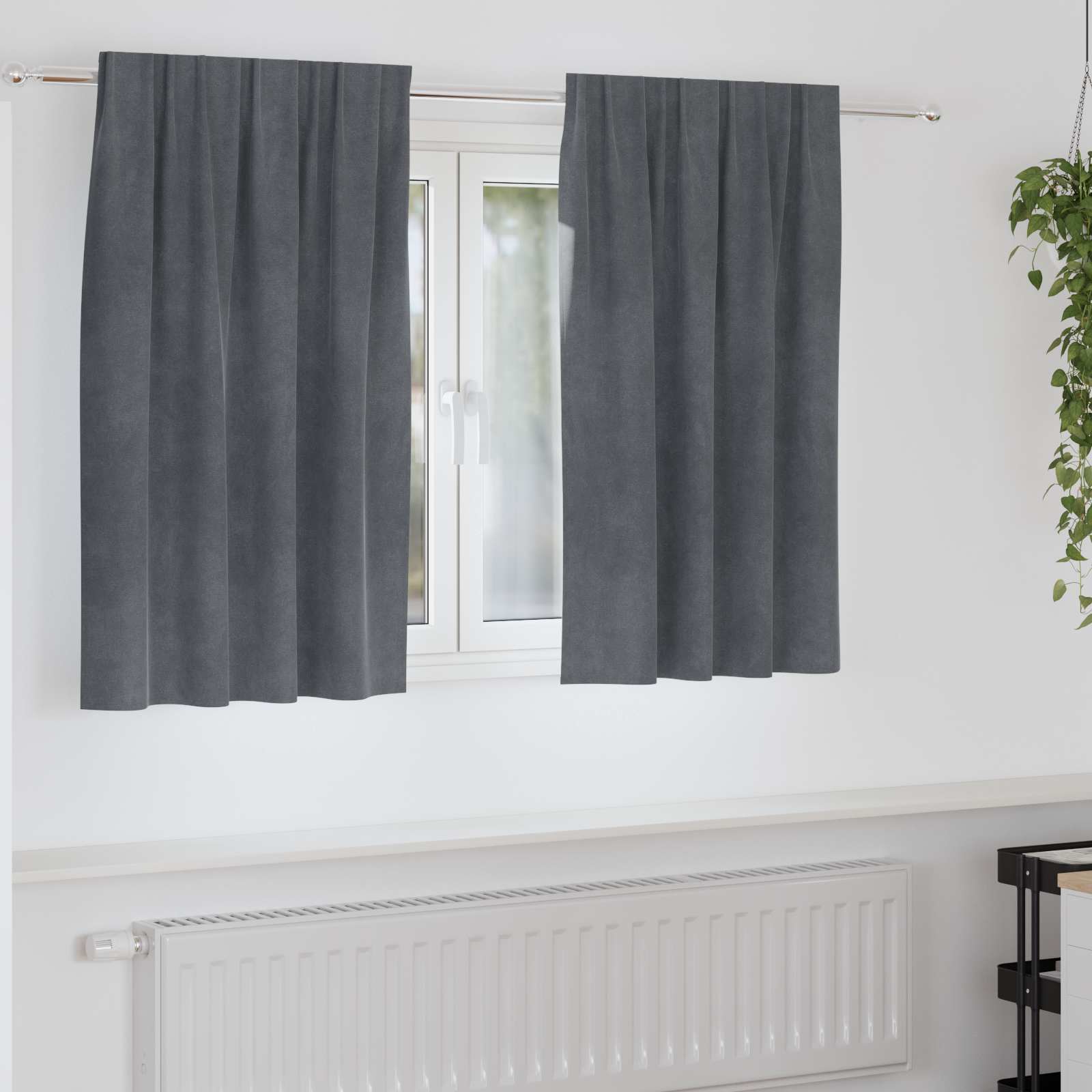 Užtemdymo užuolaidos 2 pcs Šviesiai pilka 140 x 140 cm Aksomas