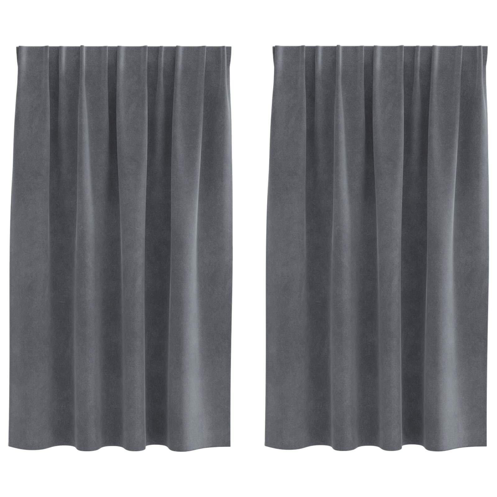 Užtemdymo užuolaidos 2 pcs Šviesiai pilka 140 x 140 cm Aksomas