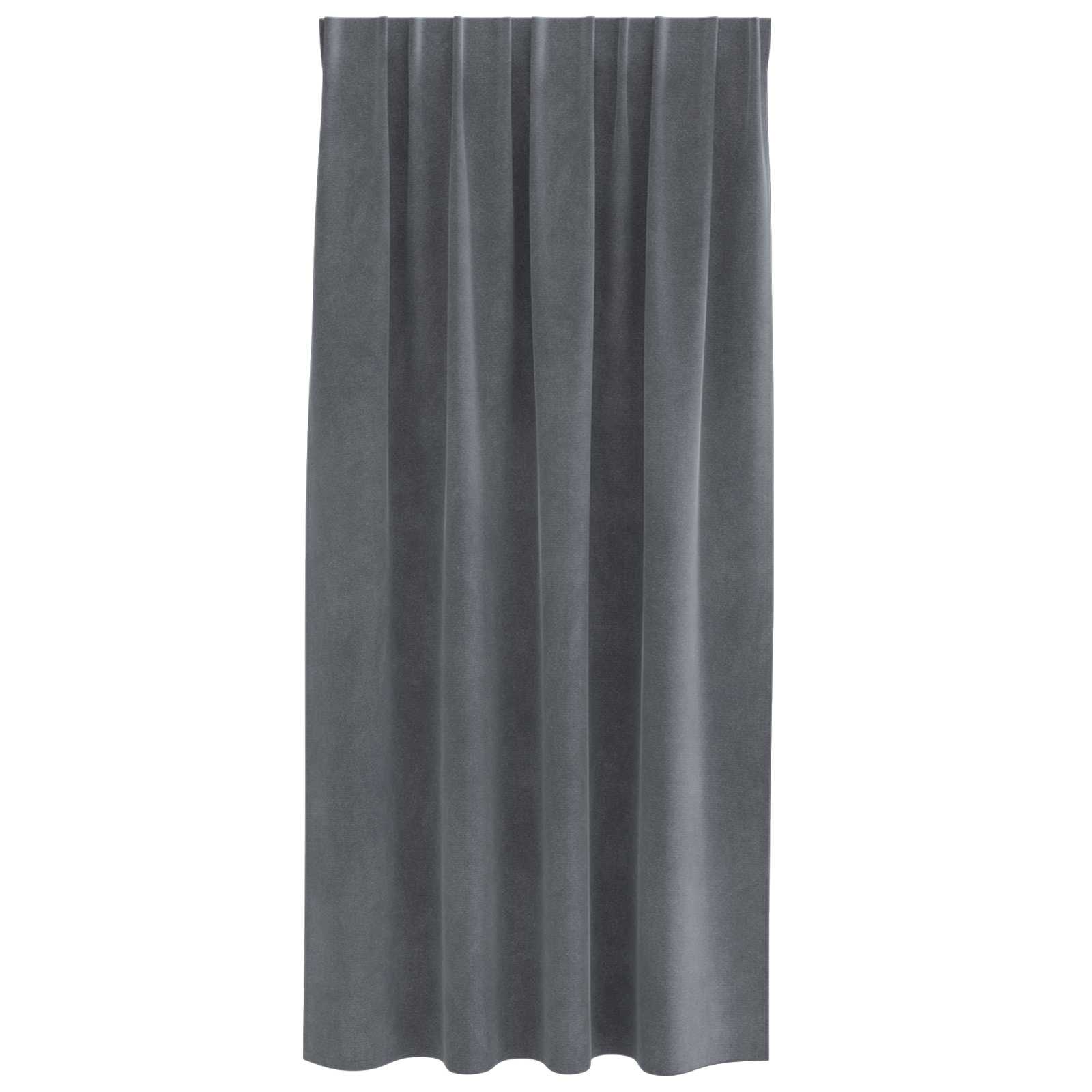 Užuolaidos 2 pcs Šviesiai pilka 140 x 175 cm Aksomas