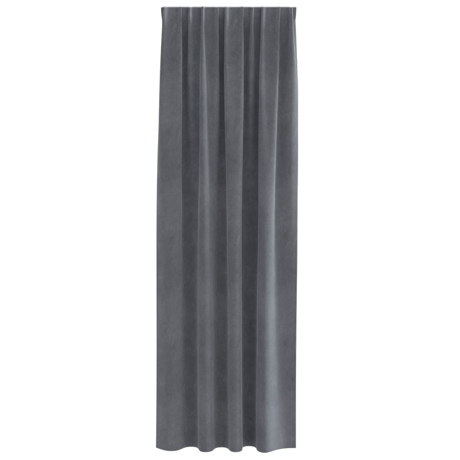 Blackout Curtains with Top Tape 2 pcs Super Light Grey Velvet