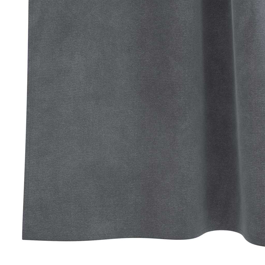 Užtemdymo užuolaidos 2 pcs Šviesiai pilka 140 x 245 cm Aksomas