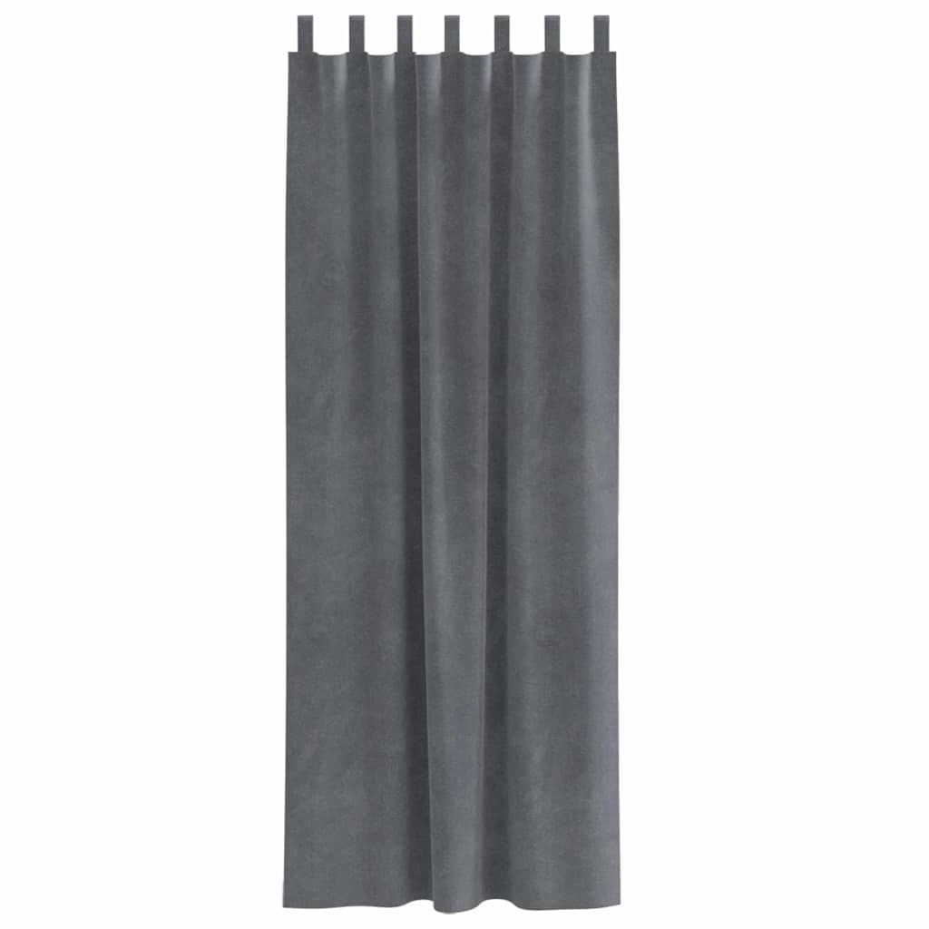 Užtemdymo užuolaidos 2 pcs Šviesiai pilka 140 x 245 cm Aksomas