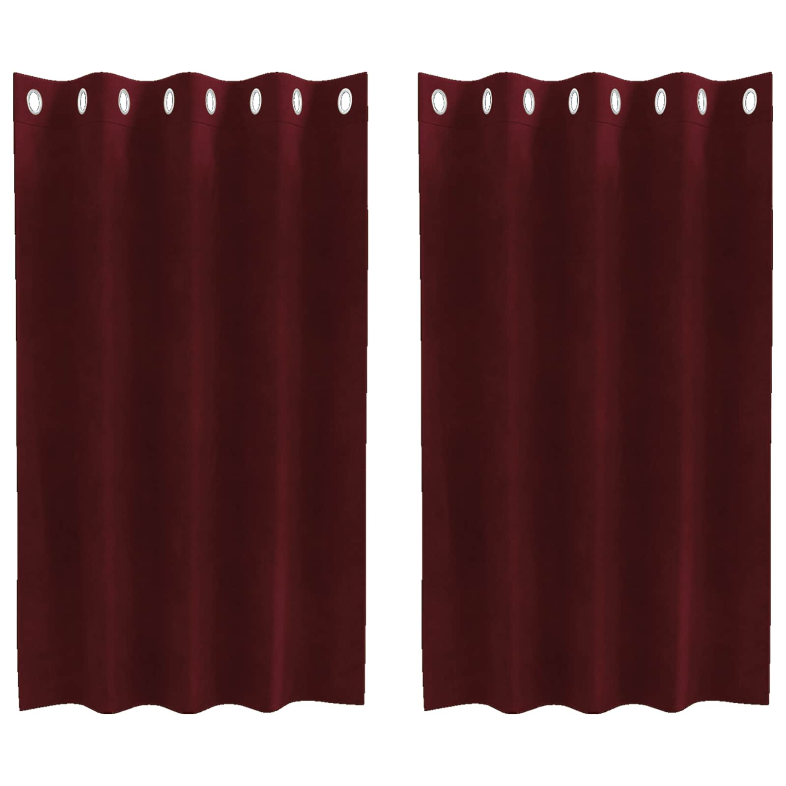 Užtemdymo užuolaidos 2 pcs Vyno raudona 140 x 140 cm Aksomas