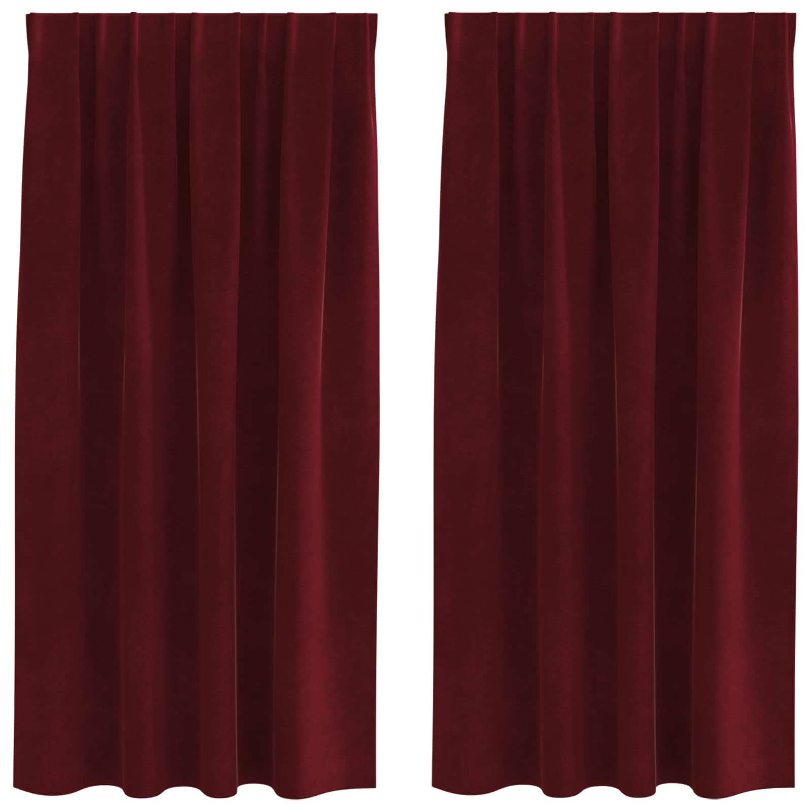 Užtemdymo užuolaidos 2 pcs Vyno raudona 140 x 175 cm Aksomas