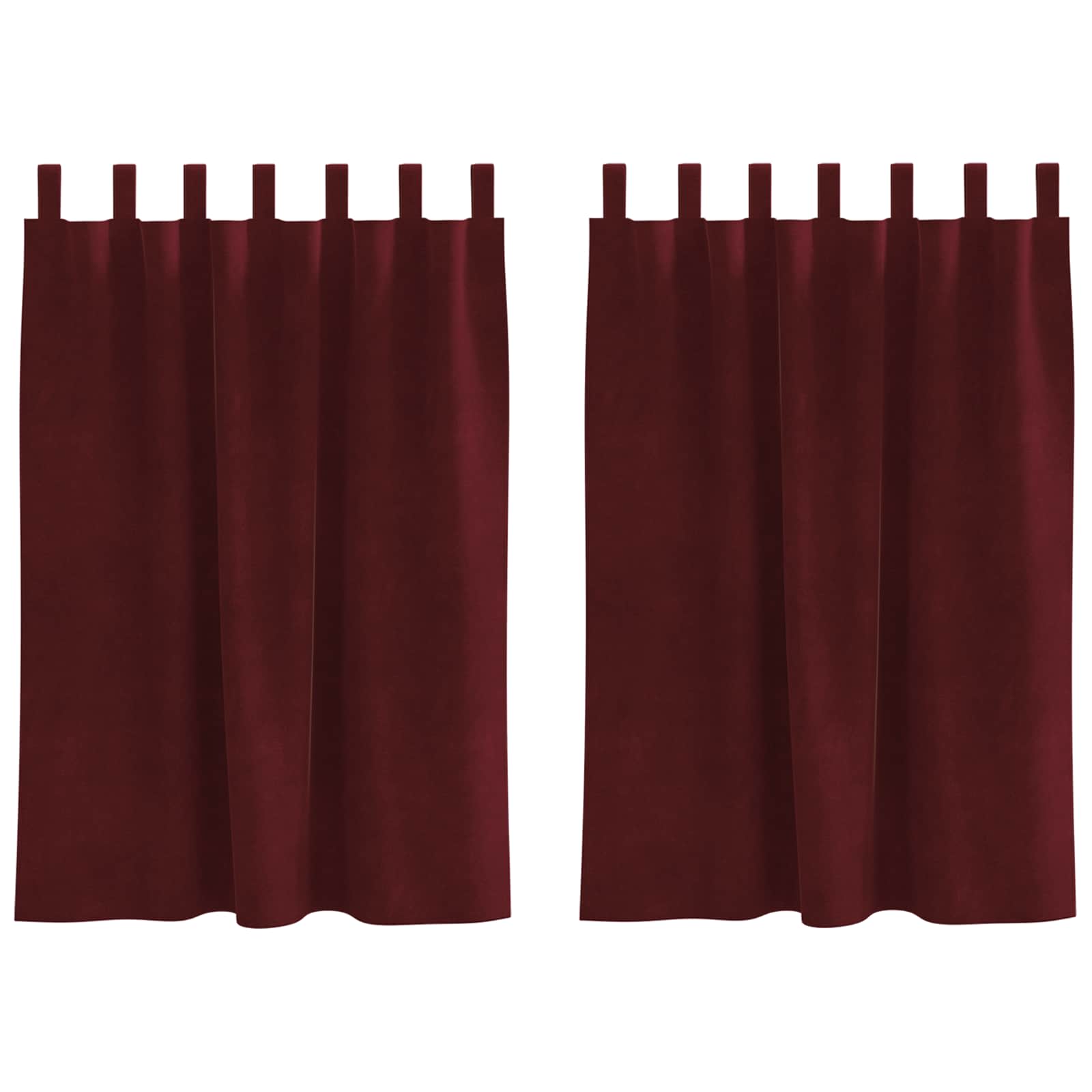 Užtemdymo užuolaidos 2 pcs Vyno raudona 140 x 140 cm Aksomas