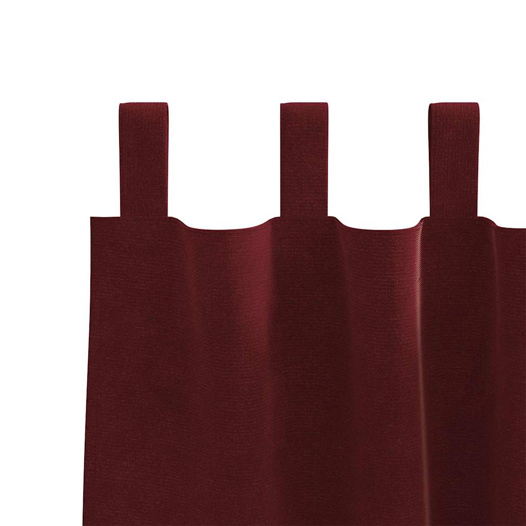 Užtemdymo užuolaidos 2 pcs Vyno raudona 140 x 260 cm Aksomas