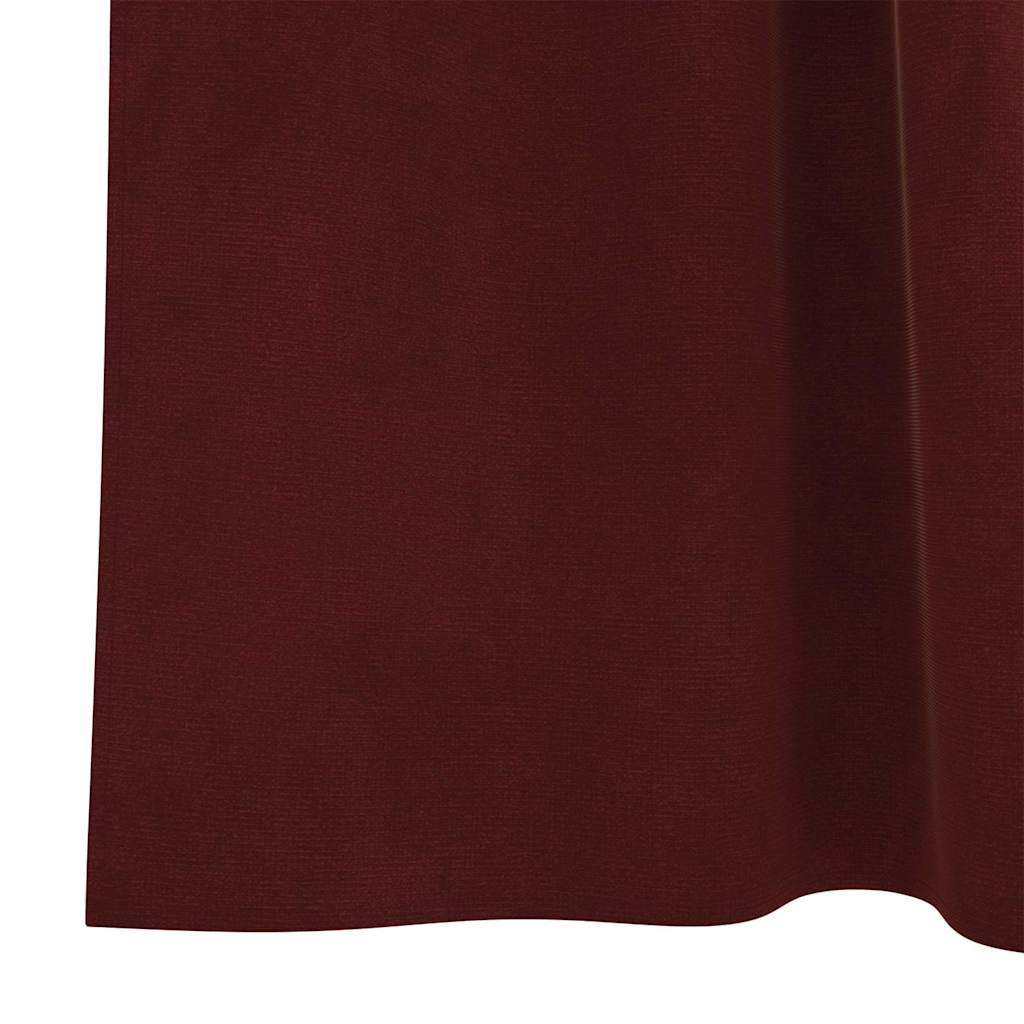 Užtemdymo užuolaidos 2 pcs Vyno raudona 140 x 260 cm Aksomas