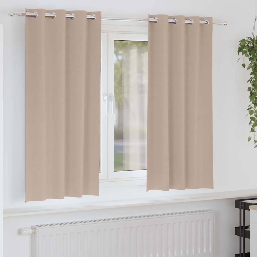 Užuolaidos su žiedais, blokuojančios šviesą 2 pcs Taupe