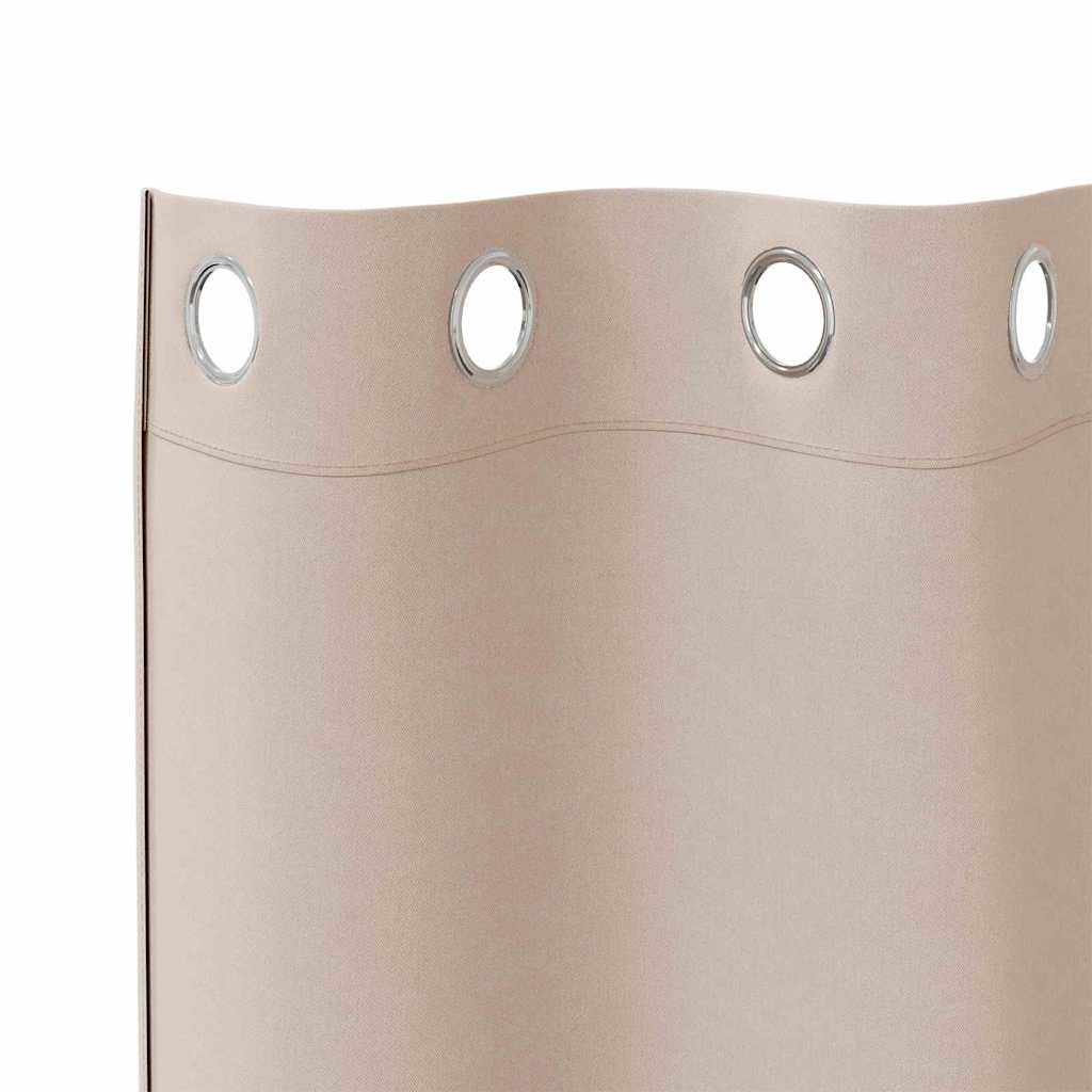 Užuolaidos su žiedais, blokuojančios šviesą 2 pcs Taupe