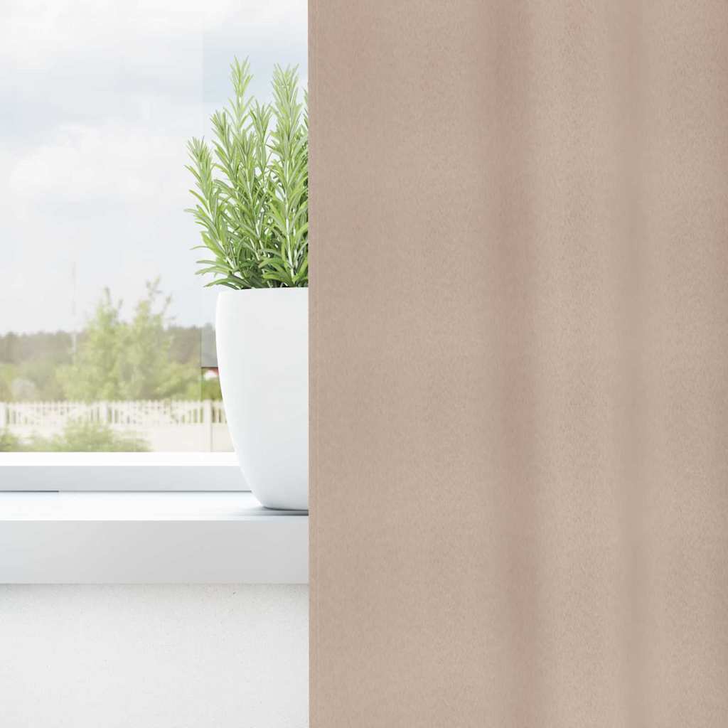 Užuolaidos su žiedais, blokuojančios šviesą 2 pcs Taupe
