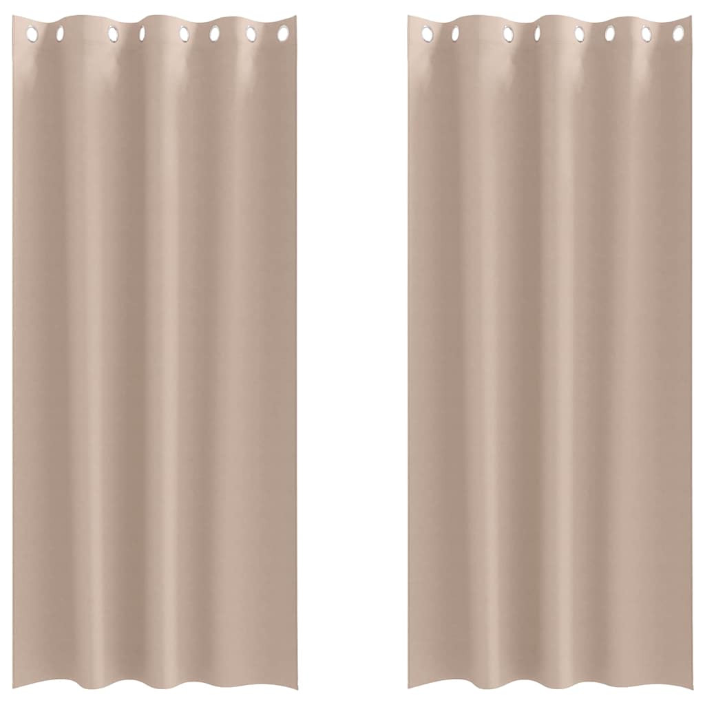 Užuolaidos su žiedais, blokuojančios šviesą 2 pcs Taupe