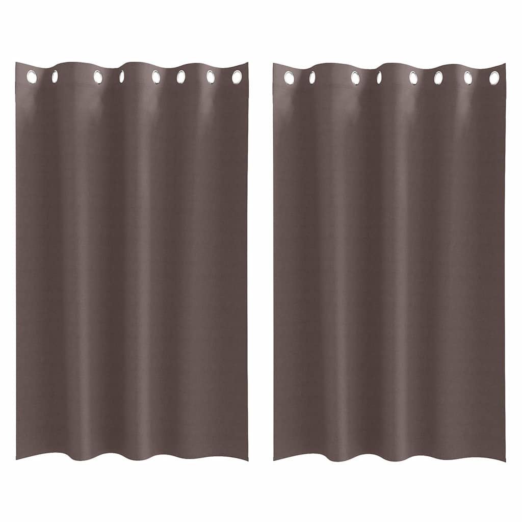 Užuolaidos su žiedais, blokuojančios šviesą 2 pcs Tamsiai rudas