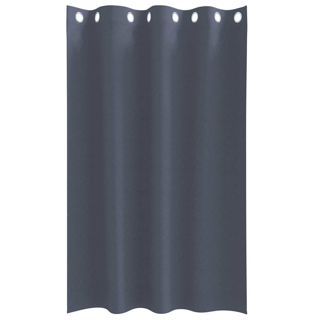 Curtains with Rings, Blackout 2 pcs Anthracite