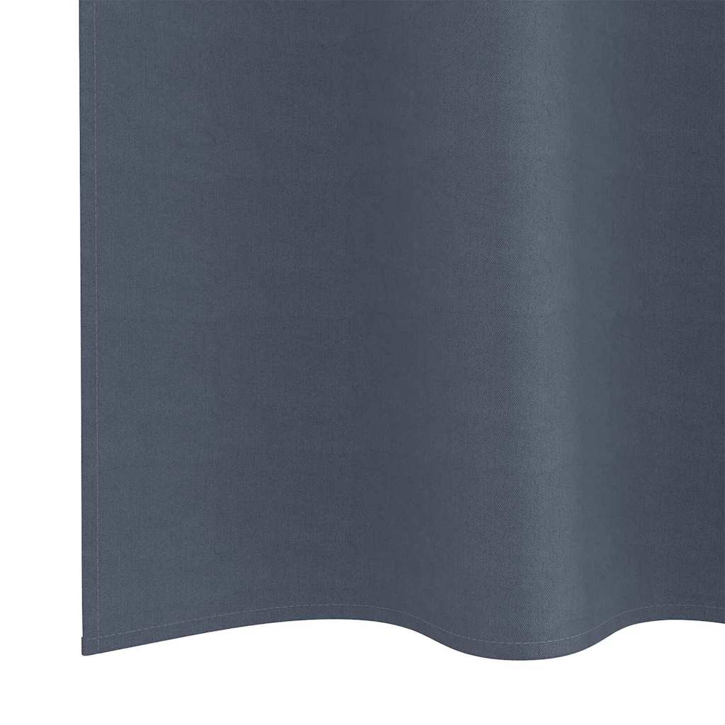 Curtains with Rings, Blackout 2 pcs Anthracite