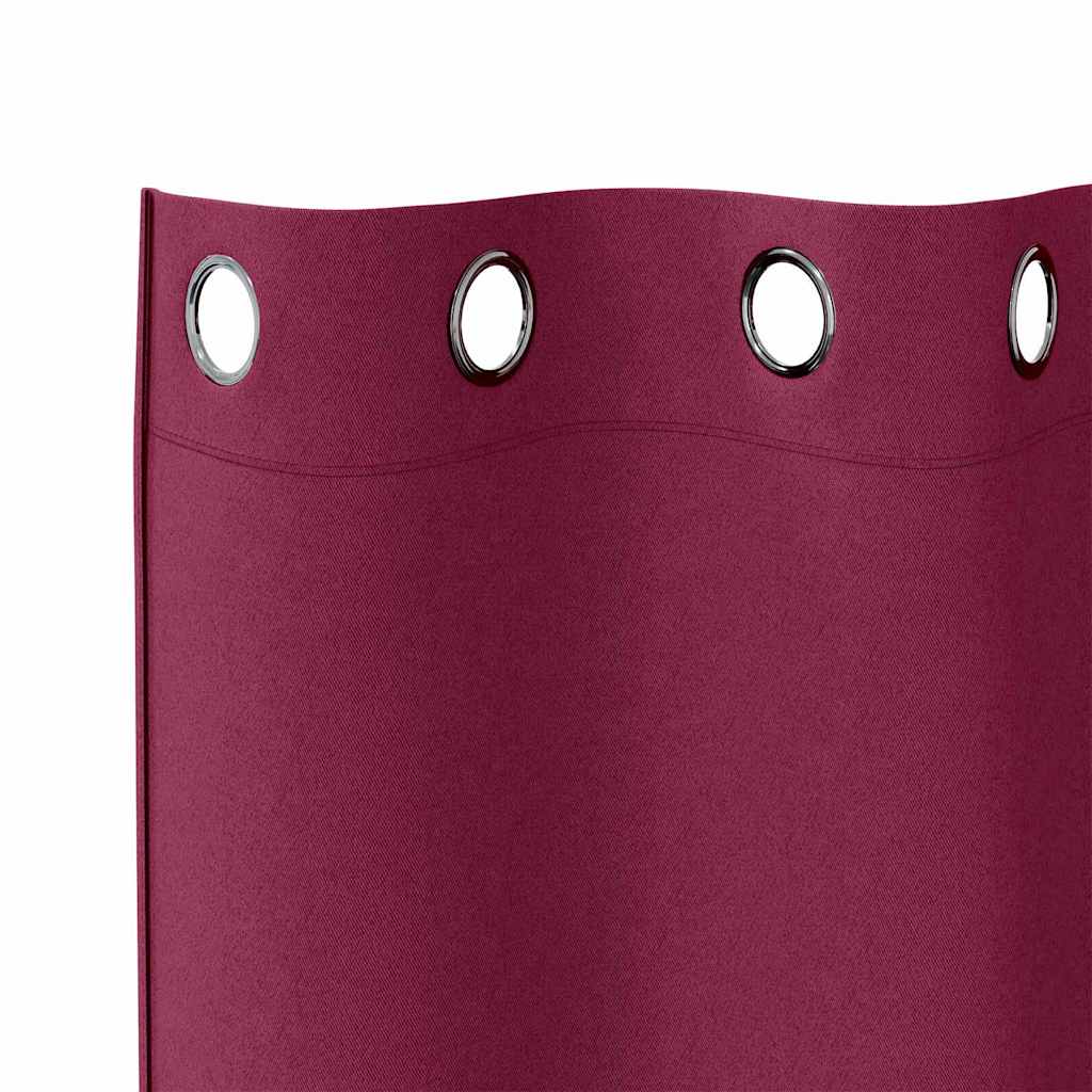Užuolaidos 2 pcs Vyno raudona 245 x 140 cm Poliesteris