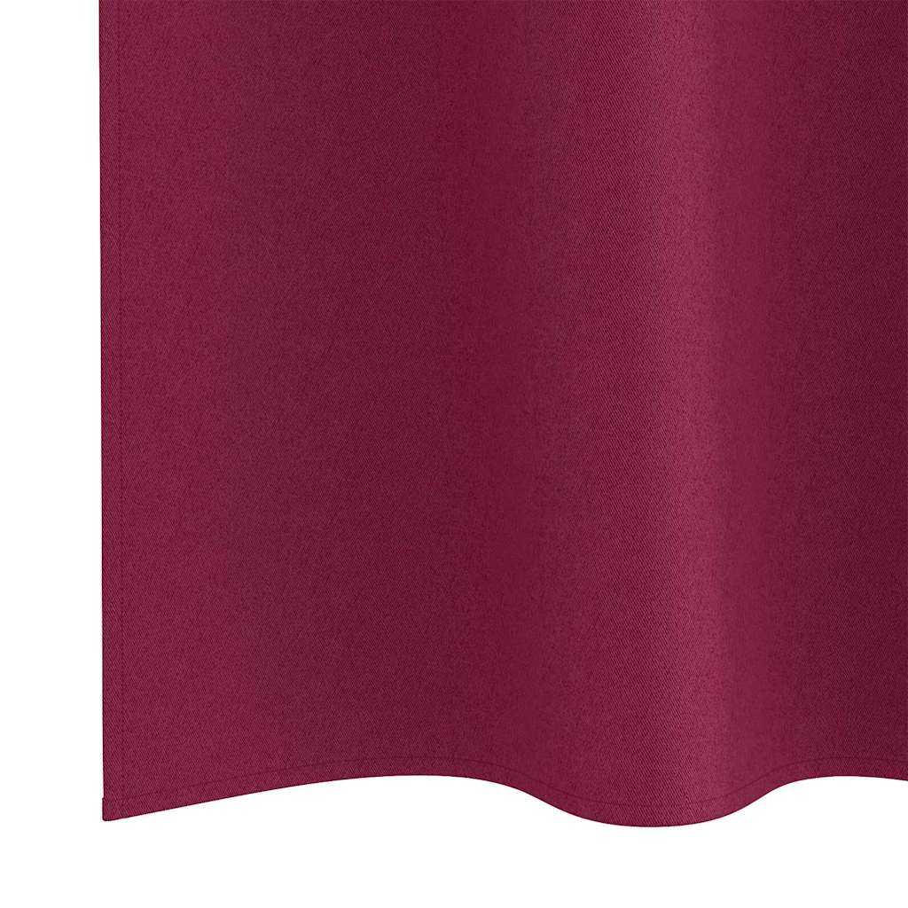 Užuolaidos 2 pcs Vyno raudona 245 x 140 cm Poliesteris