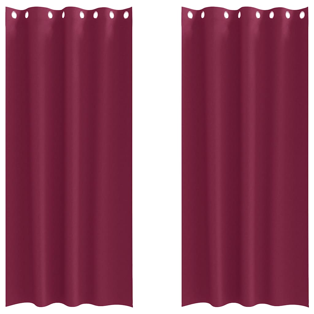 Užuolaidos 2 pcs Vyno raudona 245 x 140 cm Poliesteris