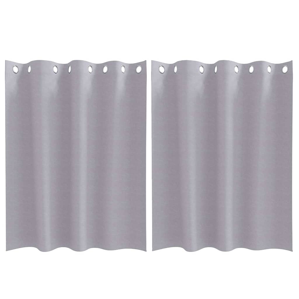 Užuolaidos su žiedais, blokuojančios šviesą 2 pcs Metalo pilka