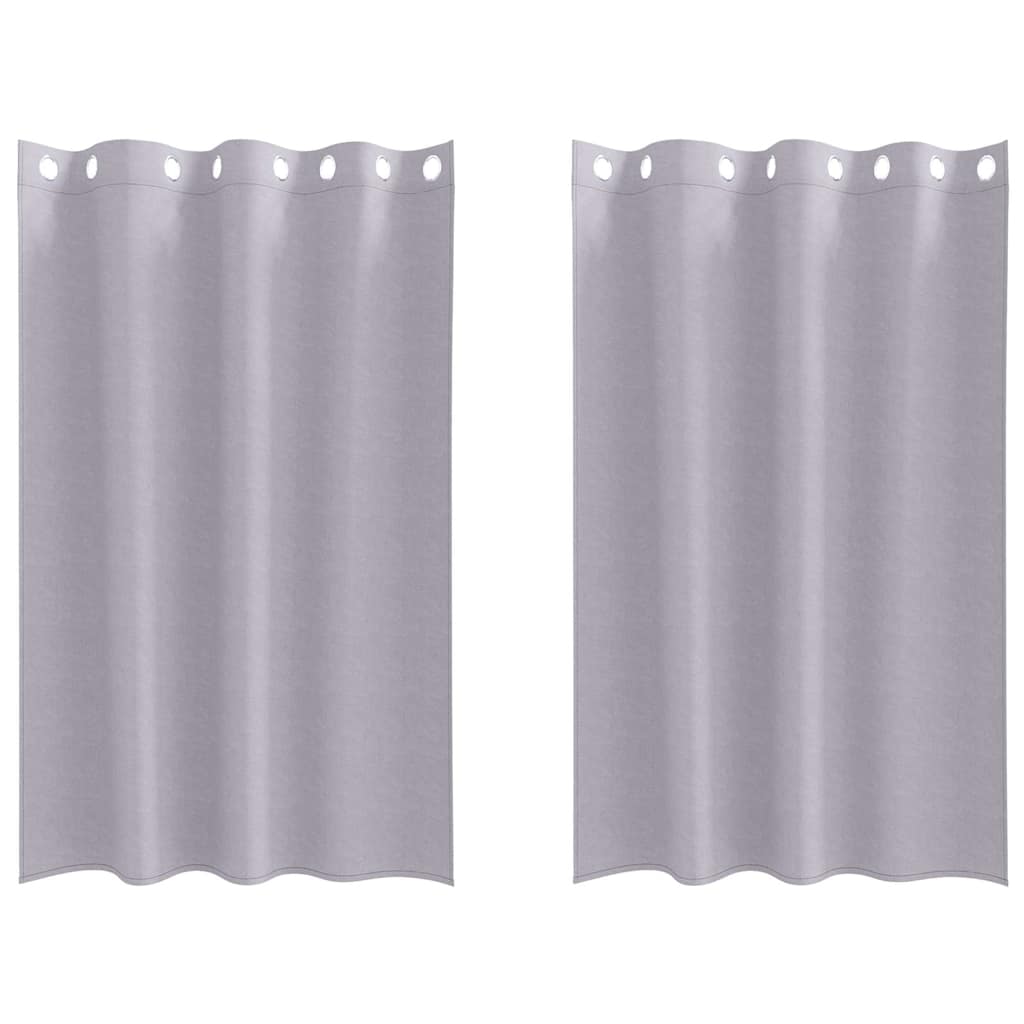 Curtains with rings, blackout 2 pcs Metal grey