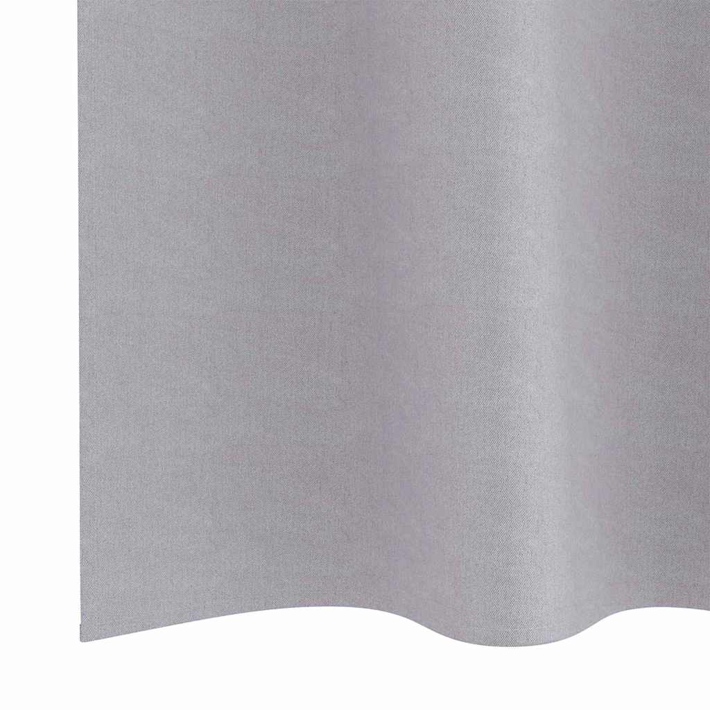 Užuolaidos su žiedais, blokuojančios šviesą 2 pcs Metalo pilka