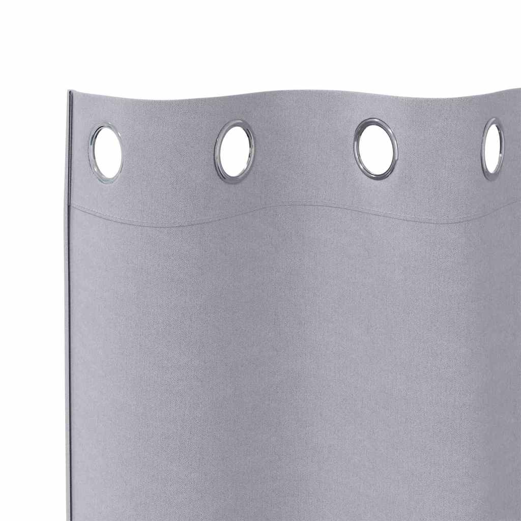 Užuolaidos su žiedais, blokuojančios šviesą 2 pcs Metalo pilka