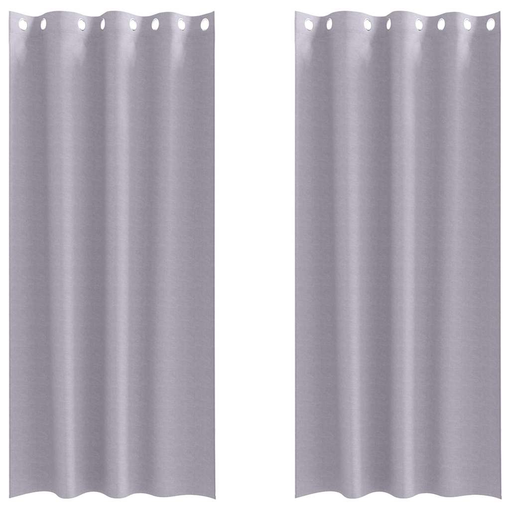 Užuolaidos su žiedais, blokuojančios šviesą 2 pcs Metalo pilka