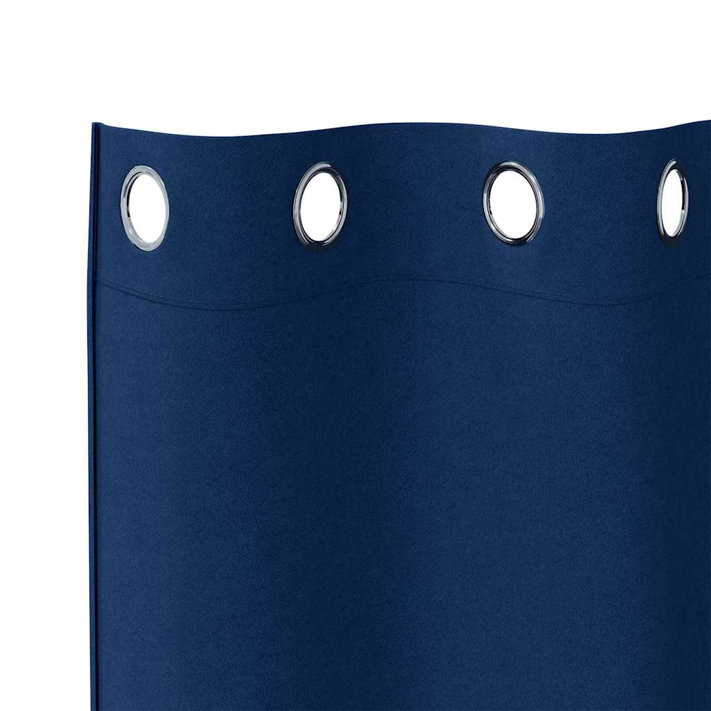 Curtains 2 pcs Dark blue 245 x 140 cm Polyester