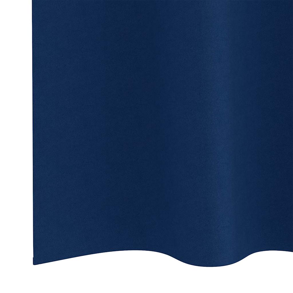 Curtains 2 pcs Dark blue 245 x 140 cm Polyester
