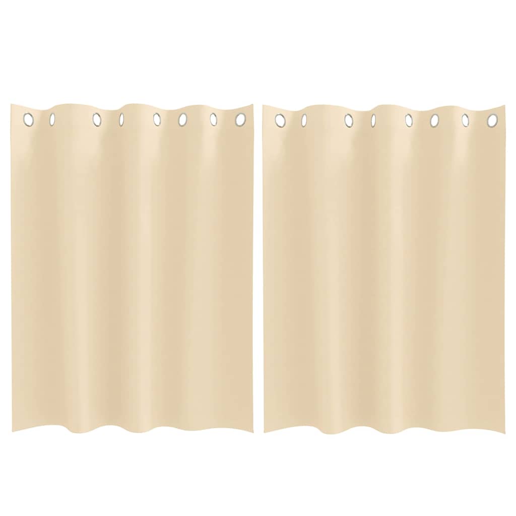 Užuolaidos su žiedais, blokuojančios šviesą 2 pcs Kreminė