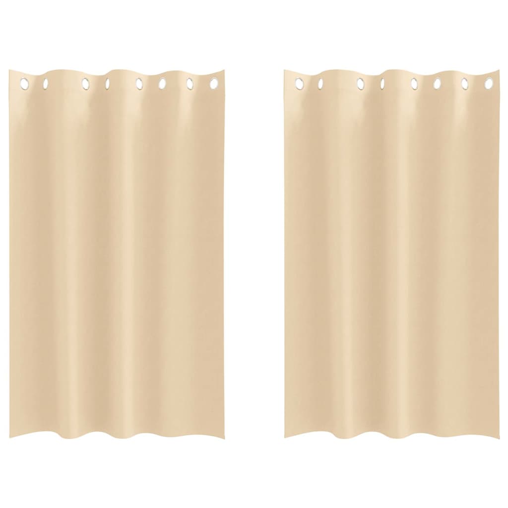 Užuolaidos su žiedais, blokuojančios šviesą 2 pcs Kreminė