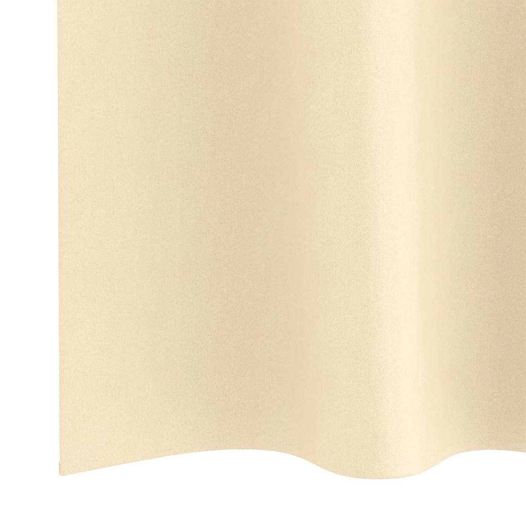 Užuolaidos 2 pcs Kreminė 245 x 140 cm Poliesteris