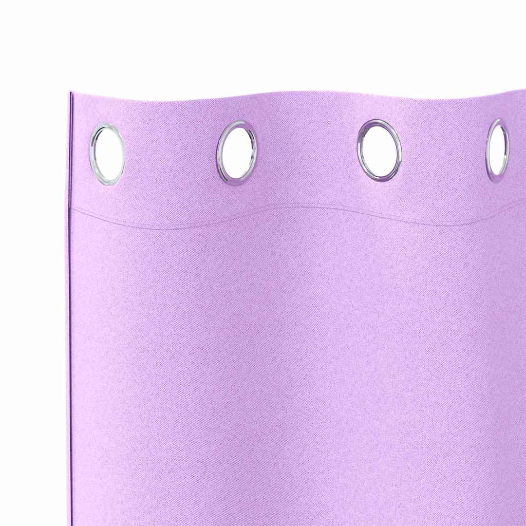 Užuolaidos su žiedais, blokuojančios šviesą 2 pcs Violetinė