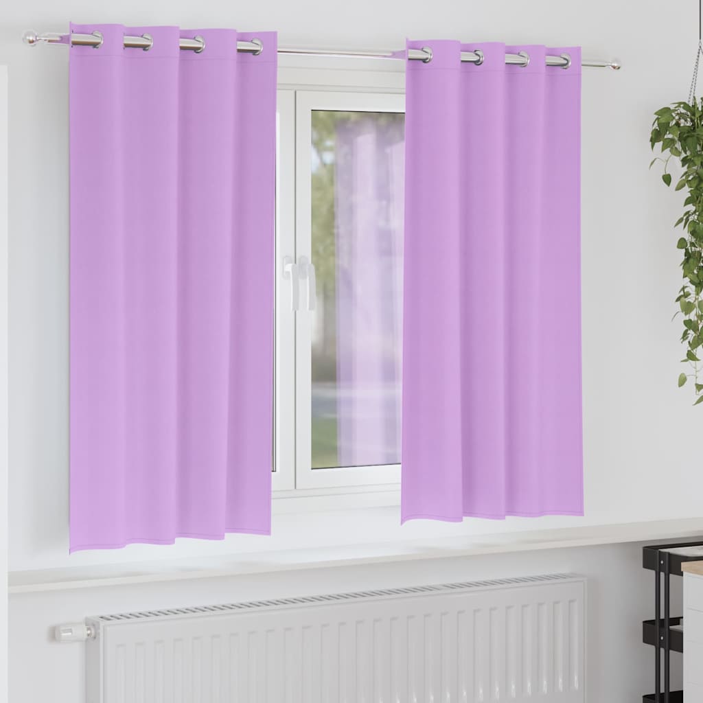Užuolaidos su žiedais, blokuojančios šviesą 2 pcs Violetinė