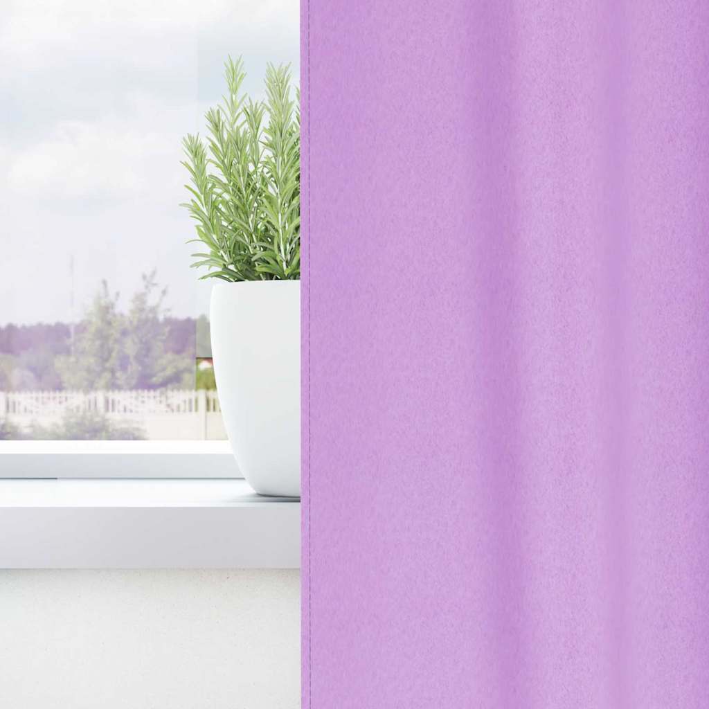 Užuolaidos su žiedais, blokuojančios šviesą 2 pcs Violetinė