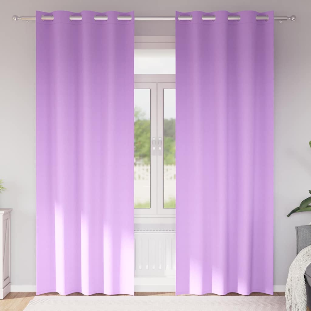 Užuolaidos 2 pcs Violetinė 260 x 140 cm Poliesteris
