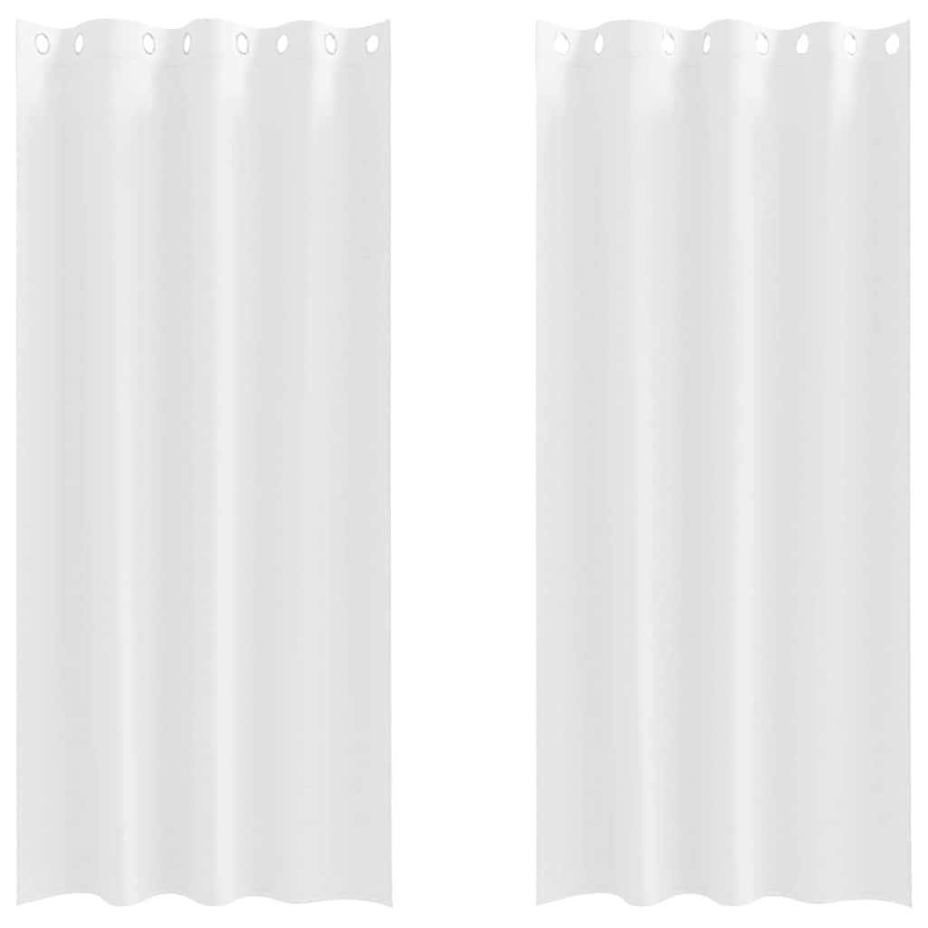 Užuolaidos su žiedais, blokuojančios šviesą 2 pcs Švari balta