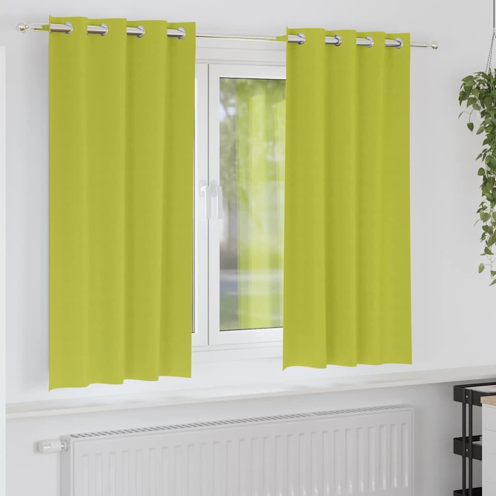 Užuolaidos 2 pcs Obuolio žalia 175 x 140 cm Poliesteris