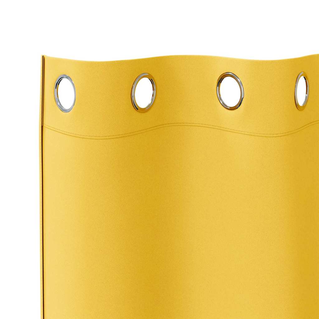 Light Blocking Curtains with Rings 2 pcs