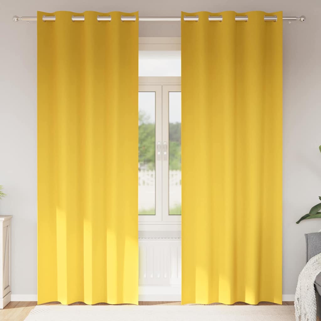 Light Blocking Curtains with Rings 2 pcs