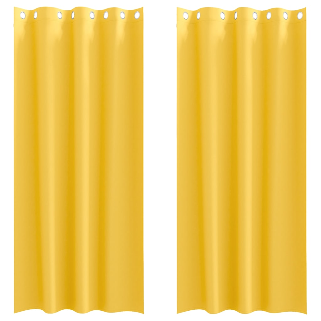 Užuolaidos 2 pcs mustard yellow 260 x 140 cm Poliesteris