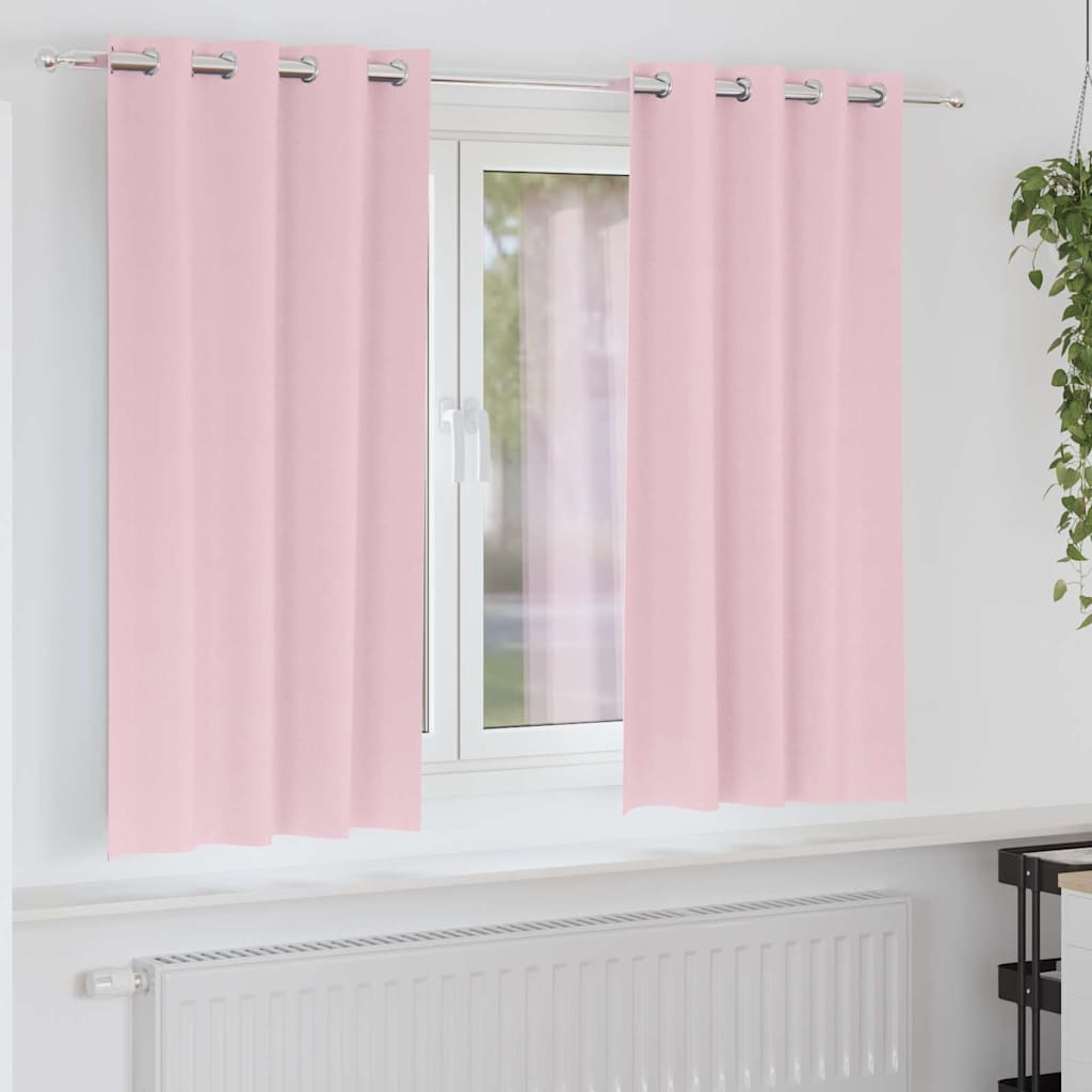 Užuolaidos 2 pcs Kūdikio rožinė 175 x 140 cm Poliesteris