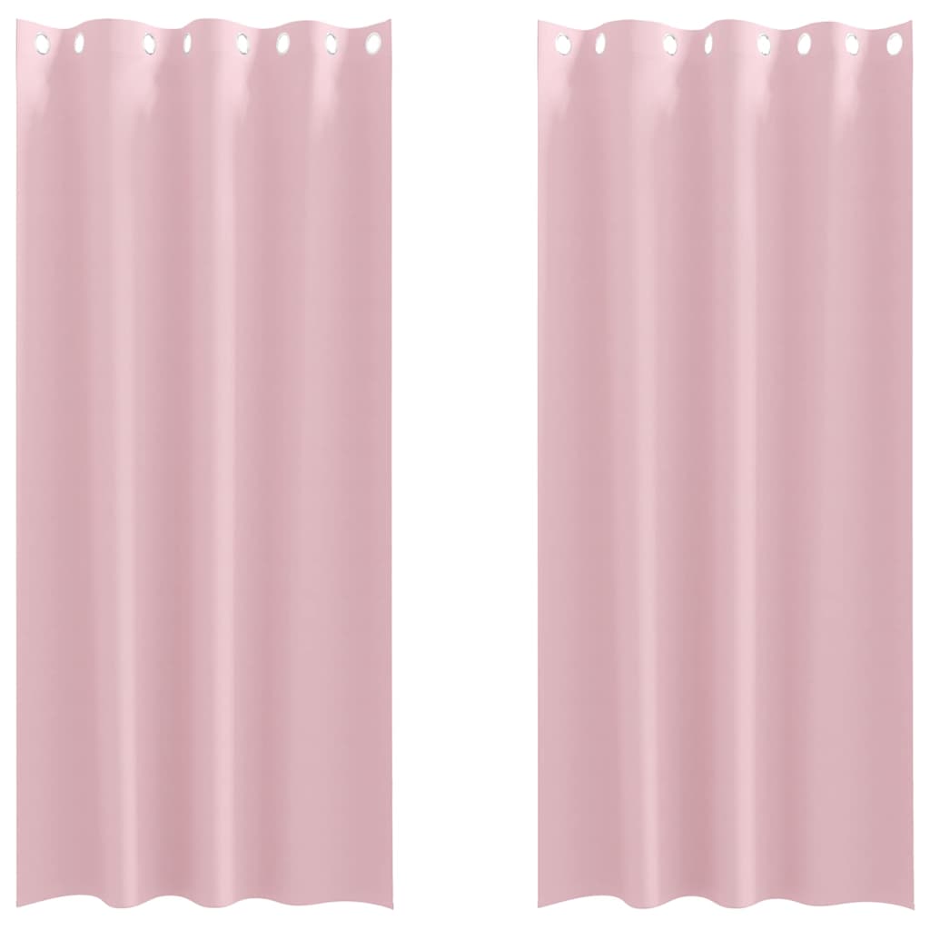 Užuolaidos 2 pcs Kūdikio rožinė 260 x 140 cm Poliesteris
