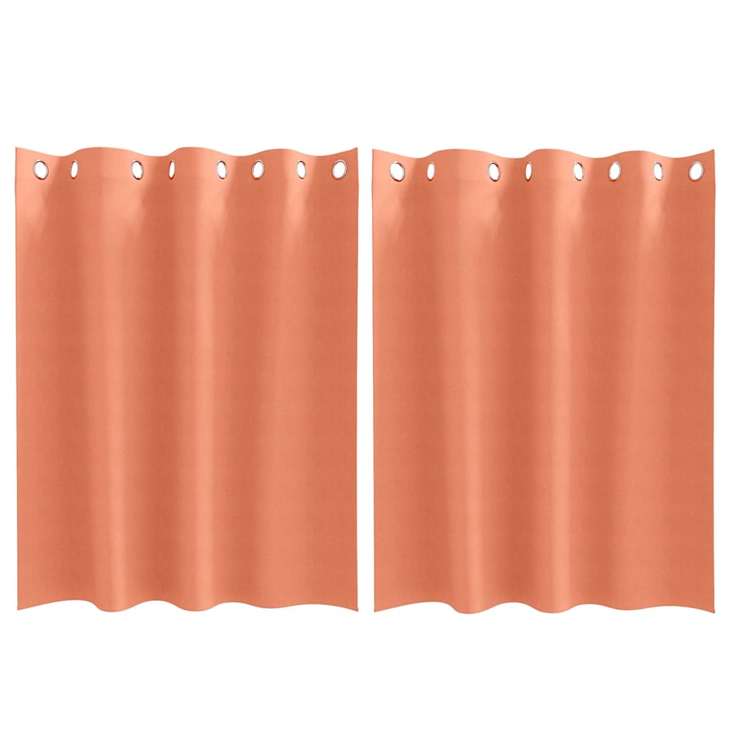 Light-blocking curtains with rings 2 pcs Terracotta