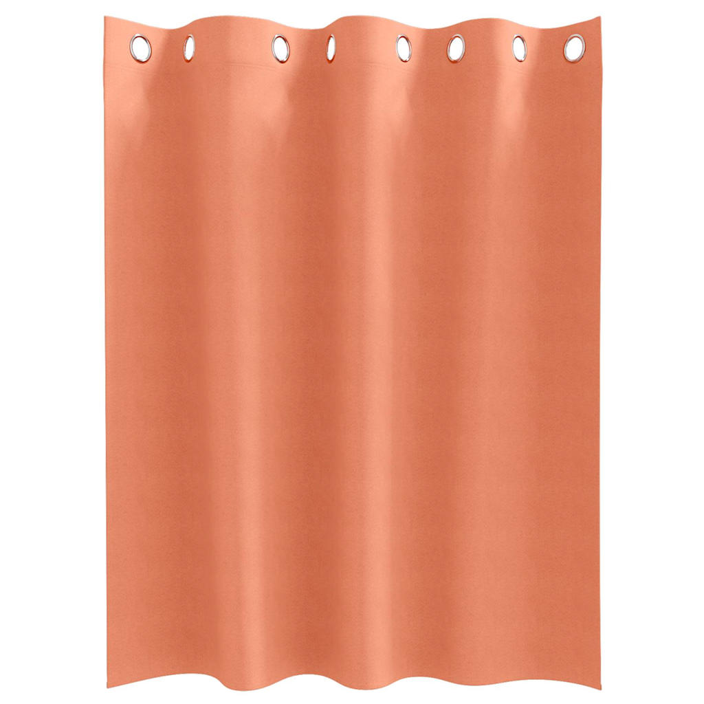 Light-blocking curtains with rings 2 pcs Terracotta